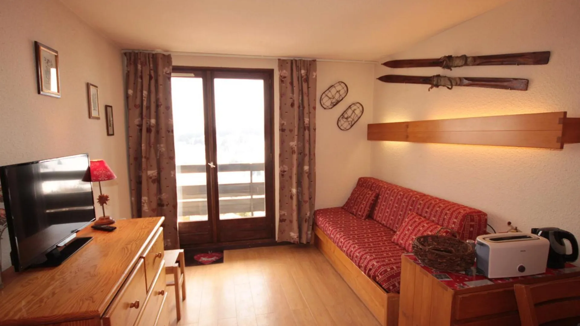 דירה לה סזי Studio Ensoleille, Equipe Avec Balcon Au Coeur Des Saisies, Animaux Acceptes - Fr-1-293-186
